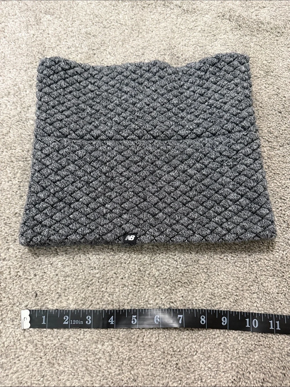 New Balance Quilted Cowl Neck Warmer Charcoal Gray